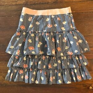 Marc Jacobs floral pink ruffle layered skirt size 4